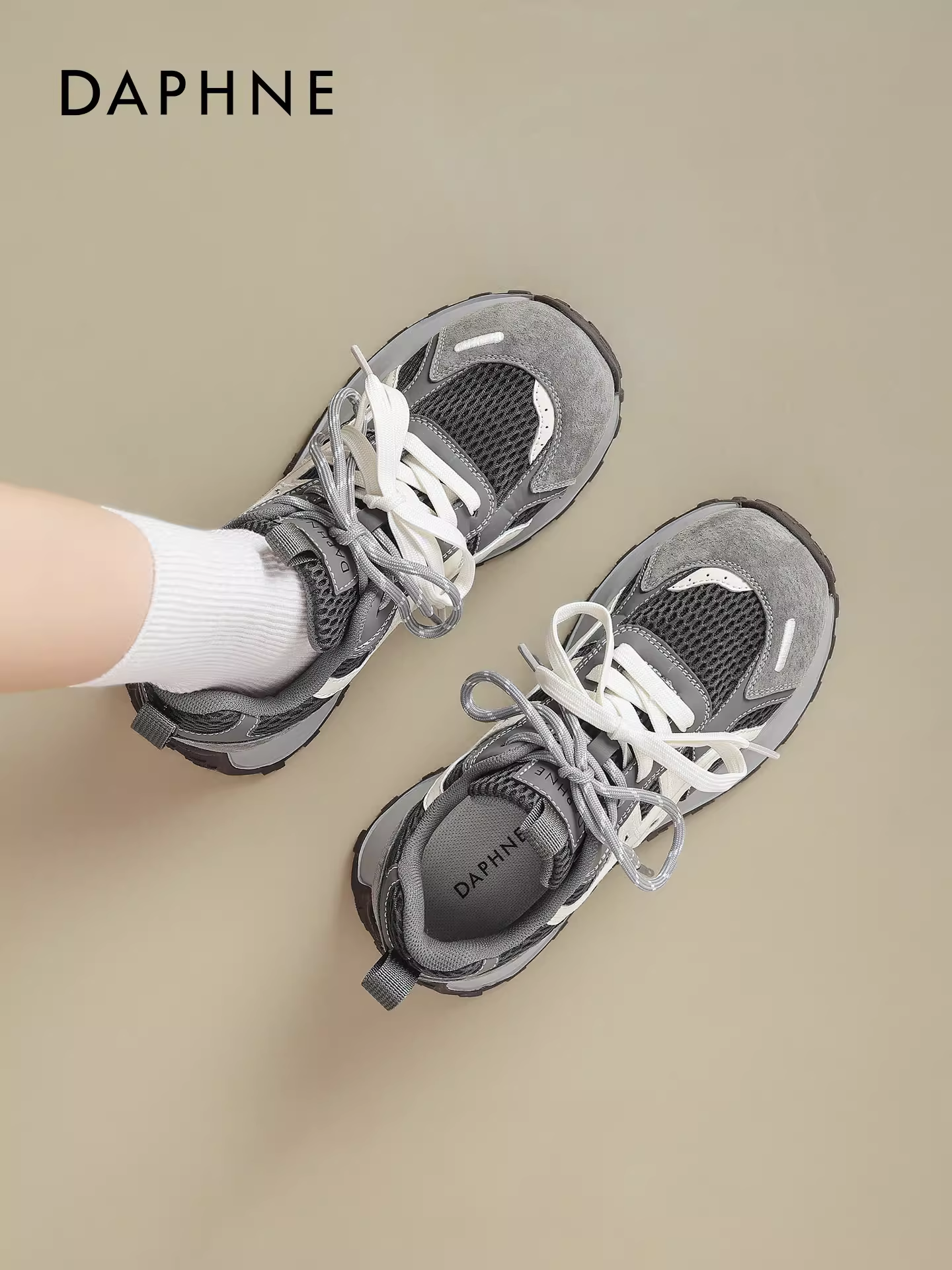 Giày tập Daphne Meilade giày thể thao nữ thời trang mùa thu đông 2025 đế dày tăng chiều cao giày thể thao