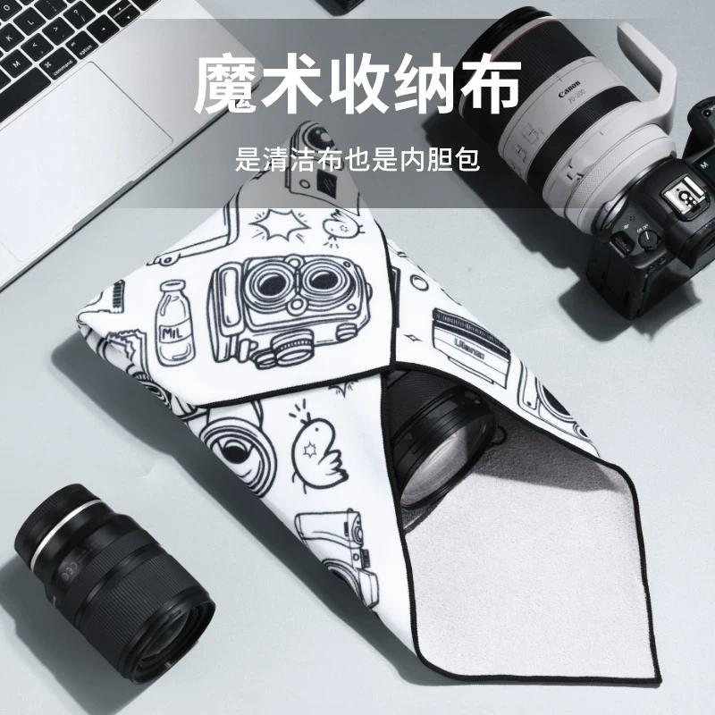 Túi đựng máy ảnh dán keo Ulanzi, băng dính ma thuật tự dính, vải 100% off lớp, túi đựng ống kính máy ảnh DSLR không gương lật, vỏ bảo vệ để đựng máy ảnh, điện thoại, máy tính bảng, tương thích với Canon, Sony