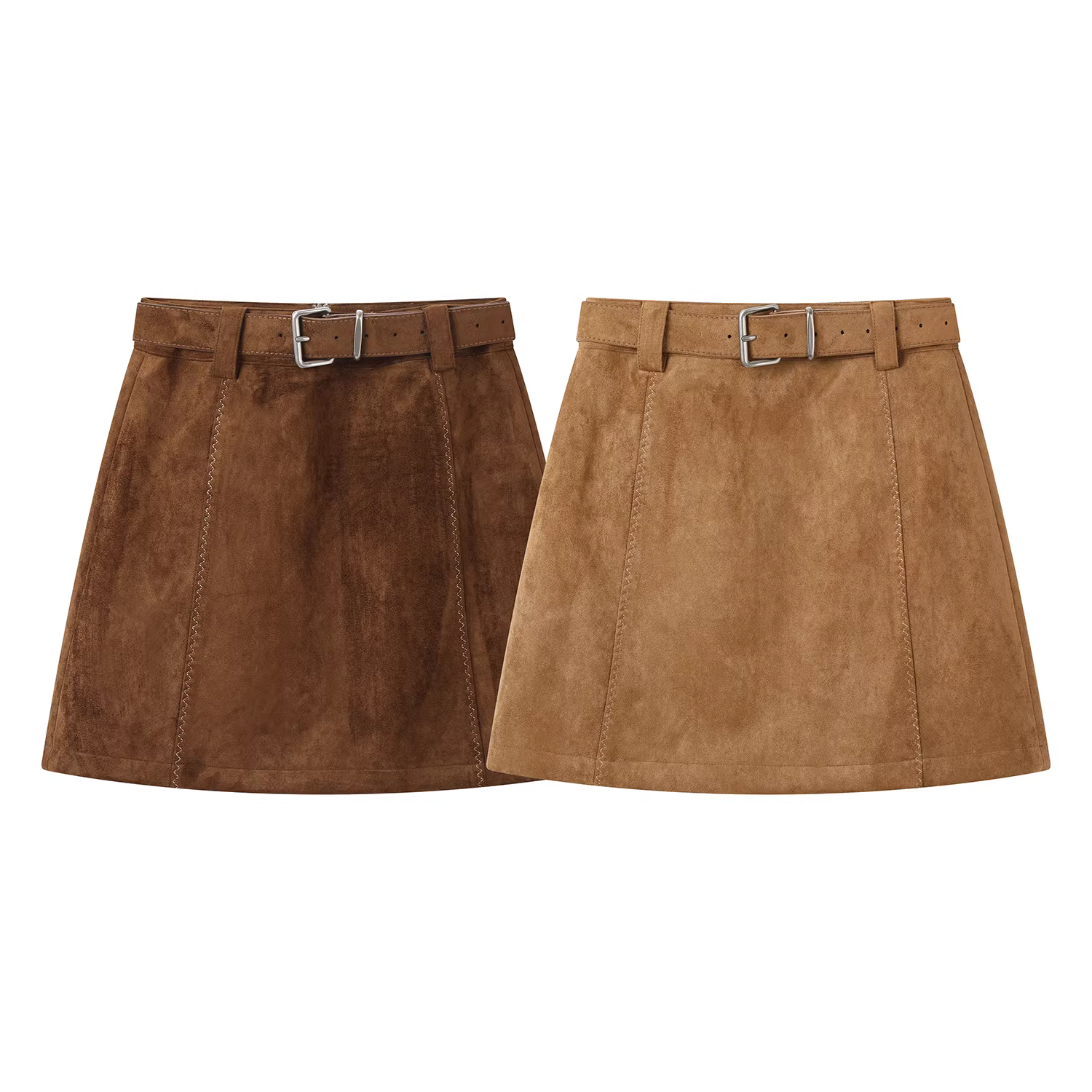 Váy da dáng ôm phong cách retro Mỹ dành cho nữ, trang phục đầu thu, váy ngắn chữ A, váy ôm sát.