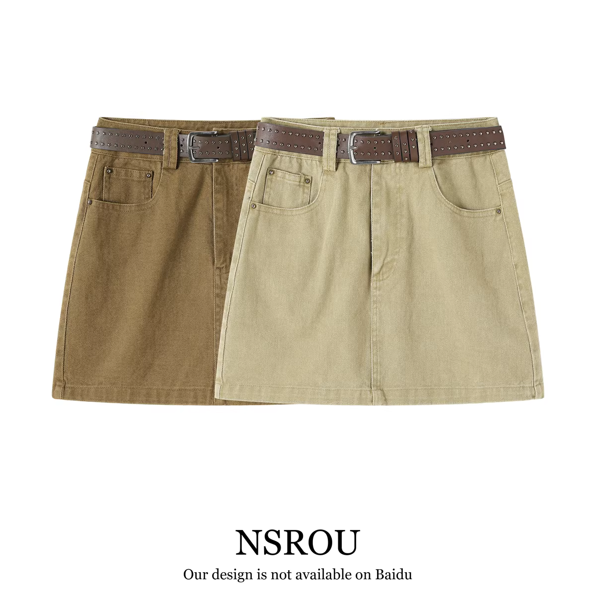 Chân váy denim thiết kế retro thời trang đa năng dành cho nữ, chân váy ngắn ôm dáng chữ A cạp cao tôn dáng mùa hè mới