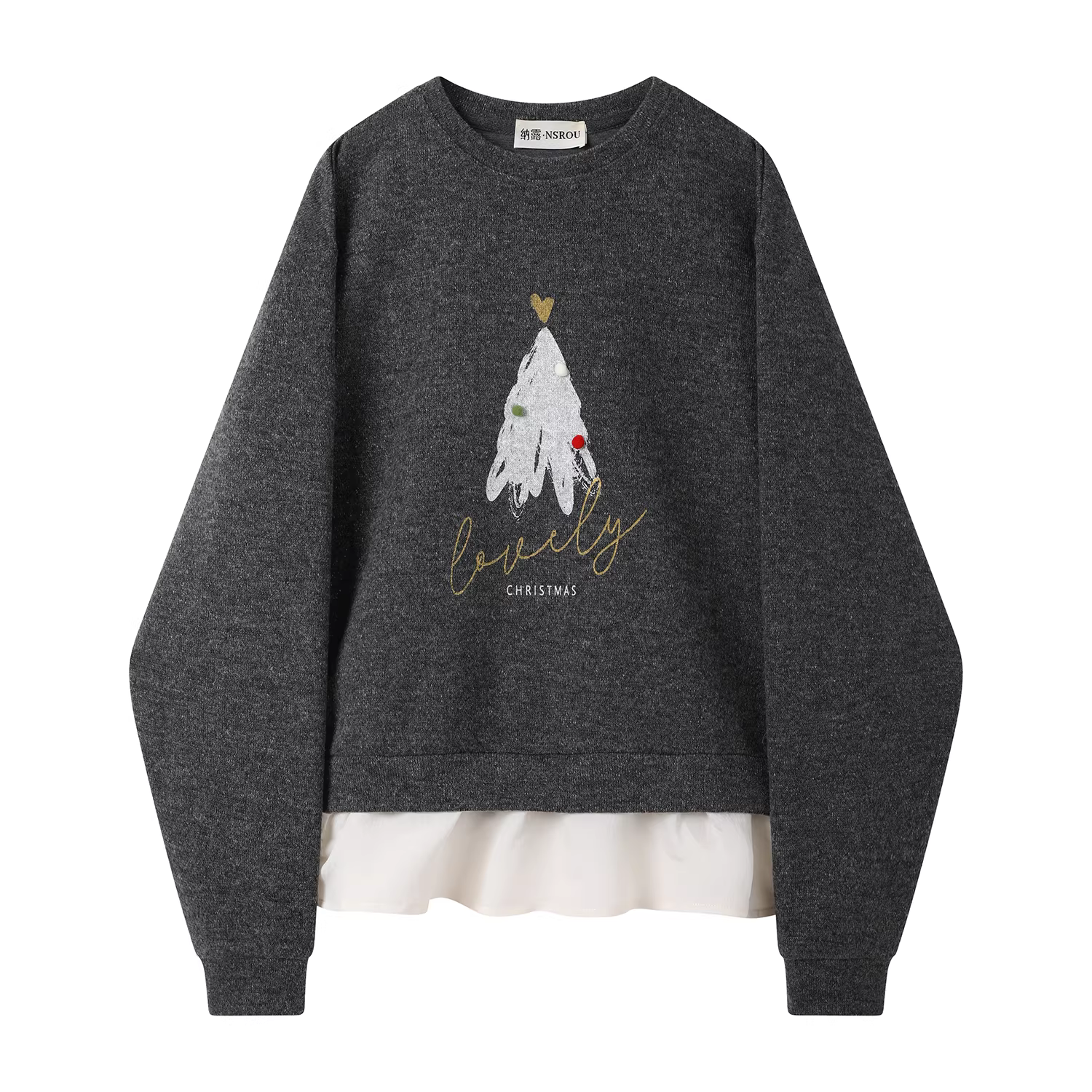 Áo khoác ngắn kiểu Hàn Quốc thanh lịch và trẻ trung dành cho nữ, kiểu dáng thu đông mới với kiểu dáng nhiều lớp và thiết kế giả hai mảnh.