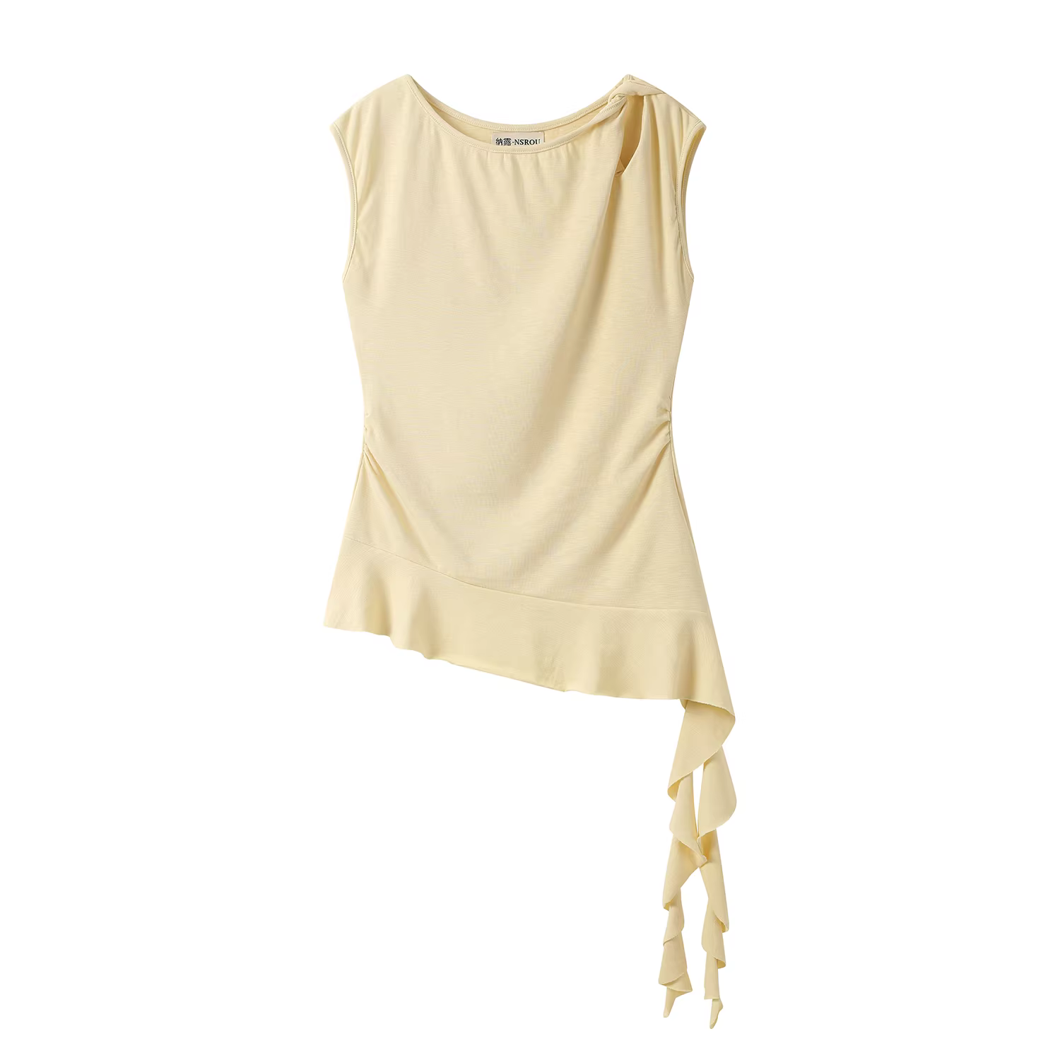 Áo thun không tay kiểu Hàn Quốc thanh lịch và thời trang dành cho nữ, mẫu mùa hè mới, độc đáo, đẹp, áo thon gọn