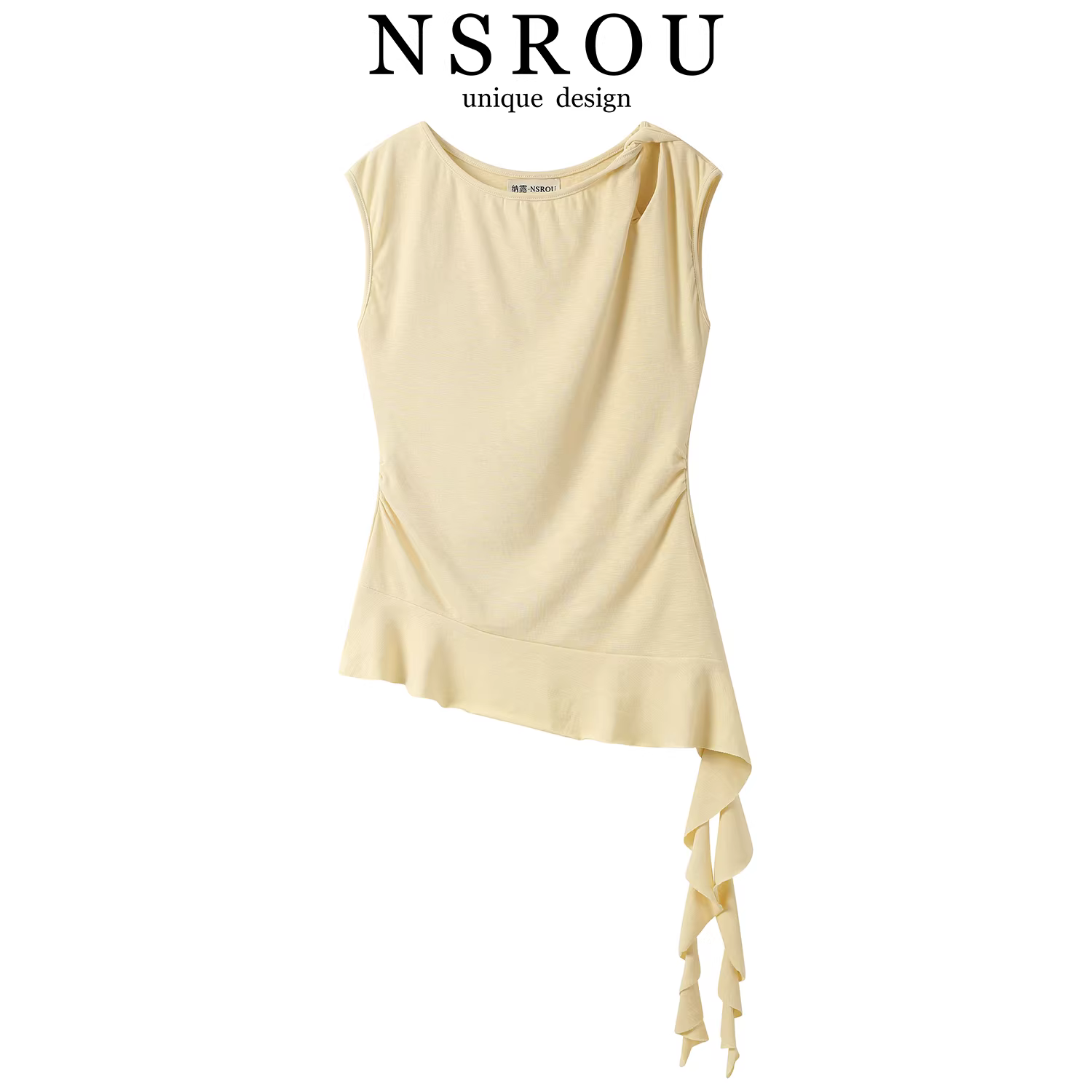 Áo thun không tay kiểu Hàn Quốc thanh lịch và thời trang dành cho nữ, mẫu mùa hè mới, độc đáo, đẹp, áo thon gọn