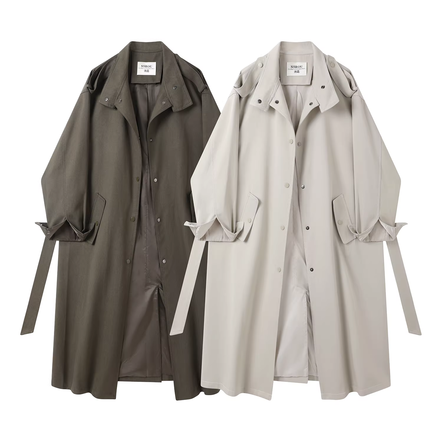 Áo khoác dài phong cách retro Anh dành cho phụ nữ cao, áo khoác kiểu Hàn Quốc mới thanh lịch và cao cấp cho đầu mùa thu