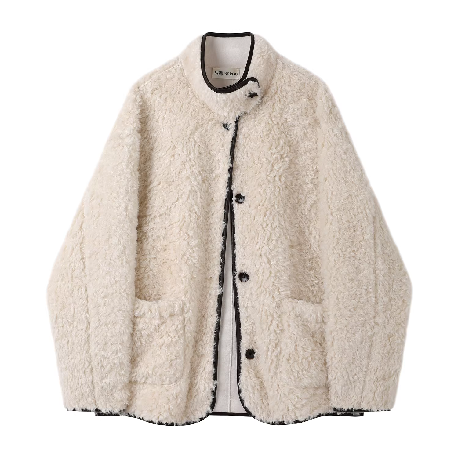 Áo khoác len cừu dày dặn phong cách Hàn Quốc cao cấp và sành điệu dành cho nữ, áo khoác lông cừu mùa thu đông.