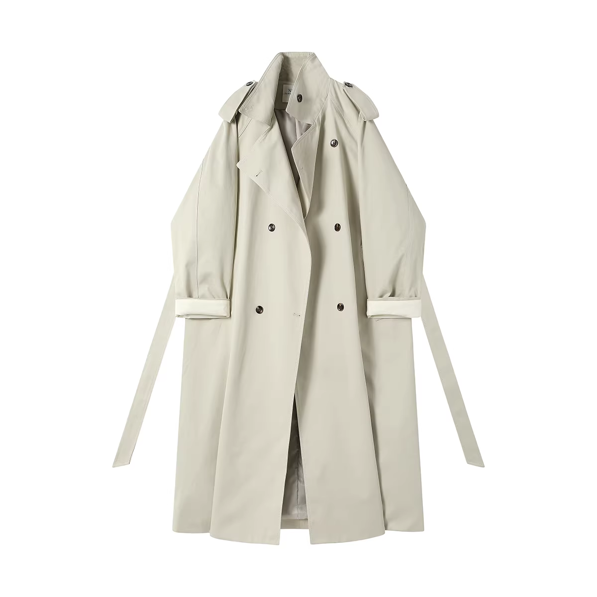 Áo khoác dài phong cách retro kiểu Anh dành cho nữ, áo khoác mỏng dài kiểu Hepburn thanh lịch mới mùa xuân và mùa thu