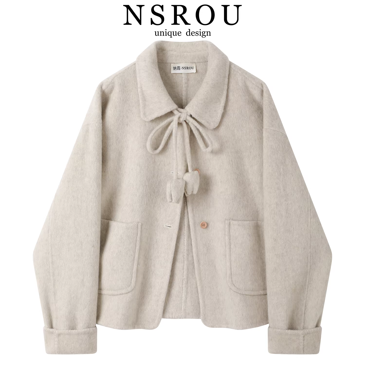 Áo khoác len ngắn phong cách Hàn Quốc sang trọng nhẹ nhàng dành cho nữ, áo khoác mùa đông nhỏ nhắn mùa thu đông.