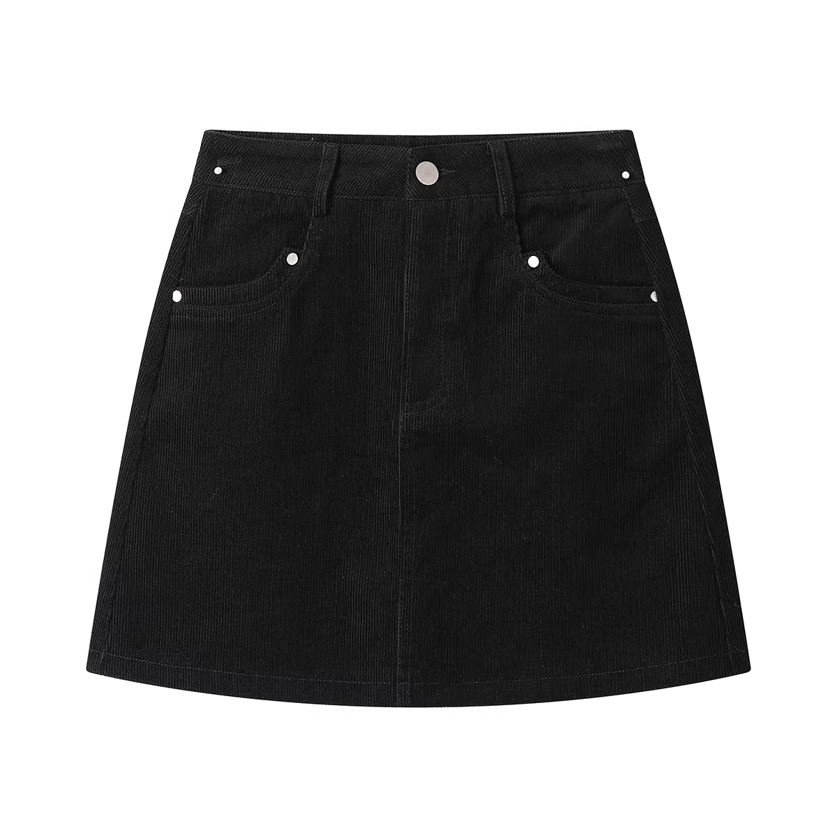 Váy ngắn nhung kẻ màu đen cổ điển eo cao NSROU dành cho nữ, mùa xuân thu, váy bút chì chữ A thanh lịch cao cấp