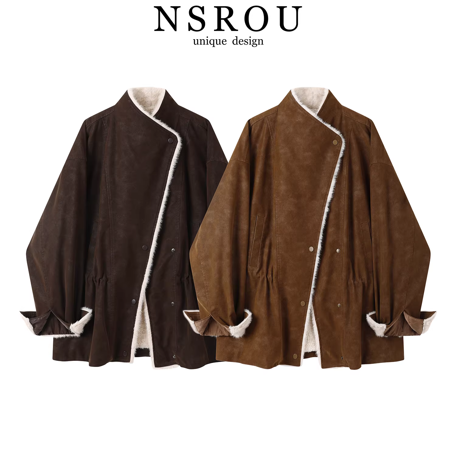 Áo khoác da dài vừa cổ điển Melard dành cho nữ, mùa đông, áo khoác cotton parka độc đáo và sành điệu.