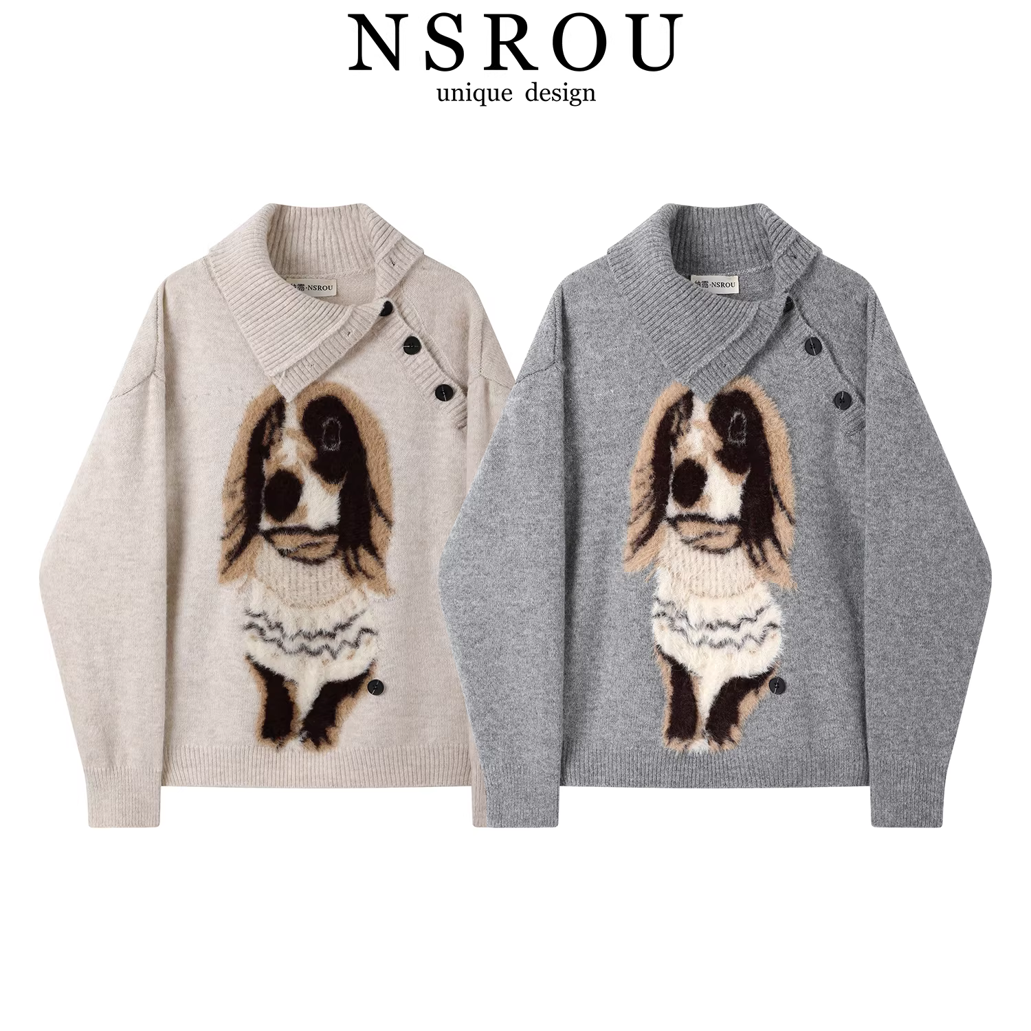 Áo len cổ điển kiểu Hàn Quốc dành cho nữ, kiểu dáng mới mùa thu đông, dáng rộng, thon gọn, phong cách lười biếng, áo len dệt kim mềm mại.