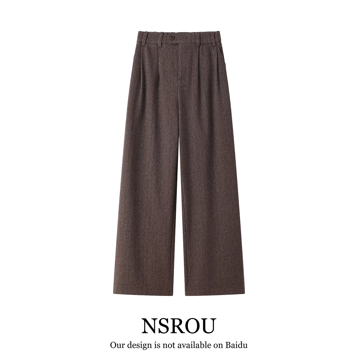 Quần ống rộng dáng thẳng, cạp cao, kiểu dáng thể thao, giản dị, chất liệu len, dành cho nữ, mùa thu đông, kiểu dáng rộng rãi, thoải mái.