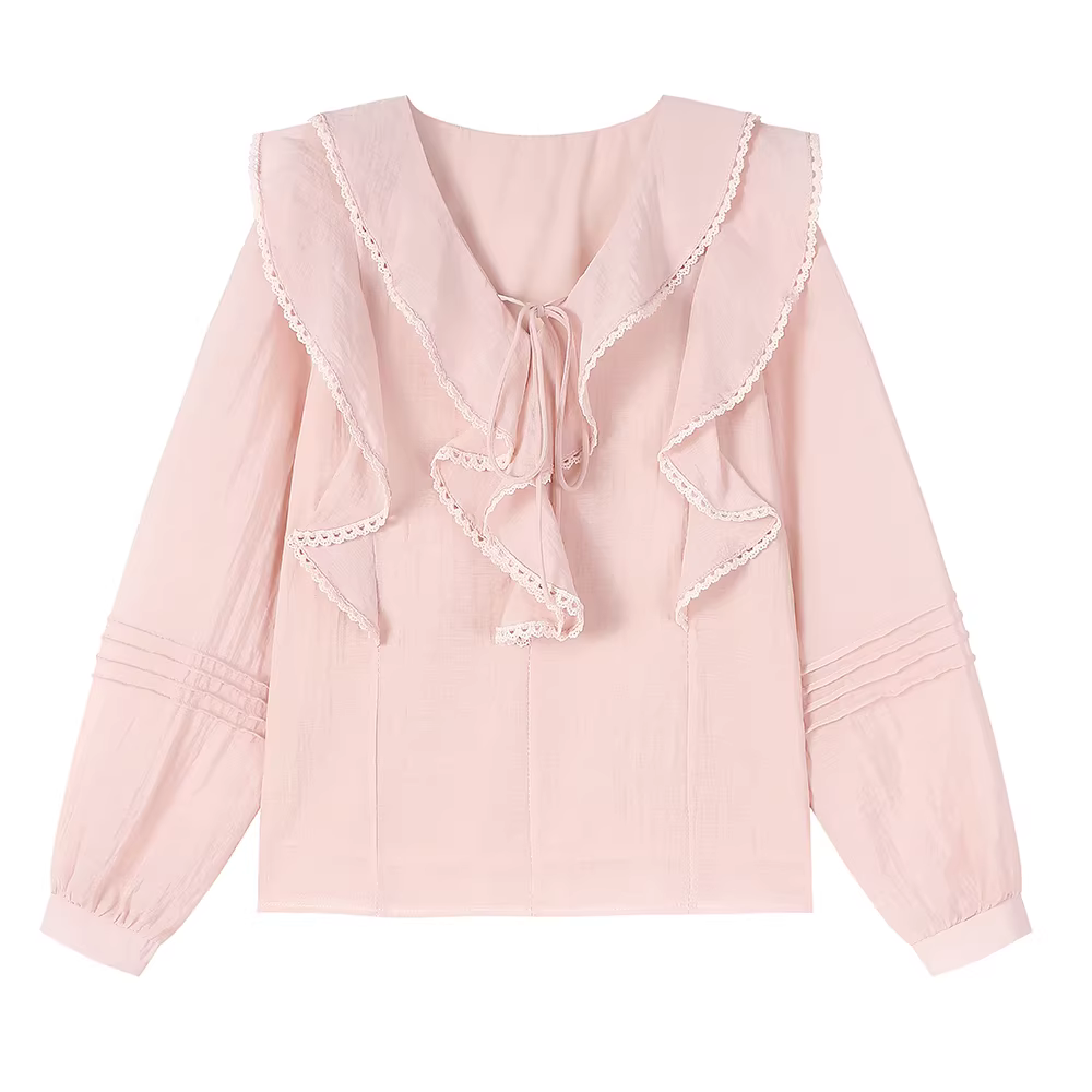 Áo kiểu Hàn Quốc, sang trọng, độc đáo và tinh tế dành cho nữ, thiết kế xuân thu, áo sơ mi và áo cánh đẹp và siêu phong cách.