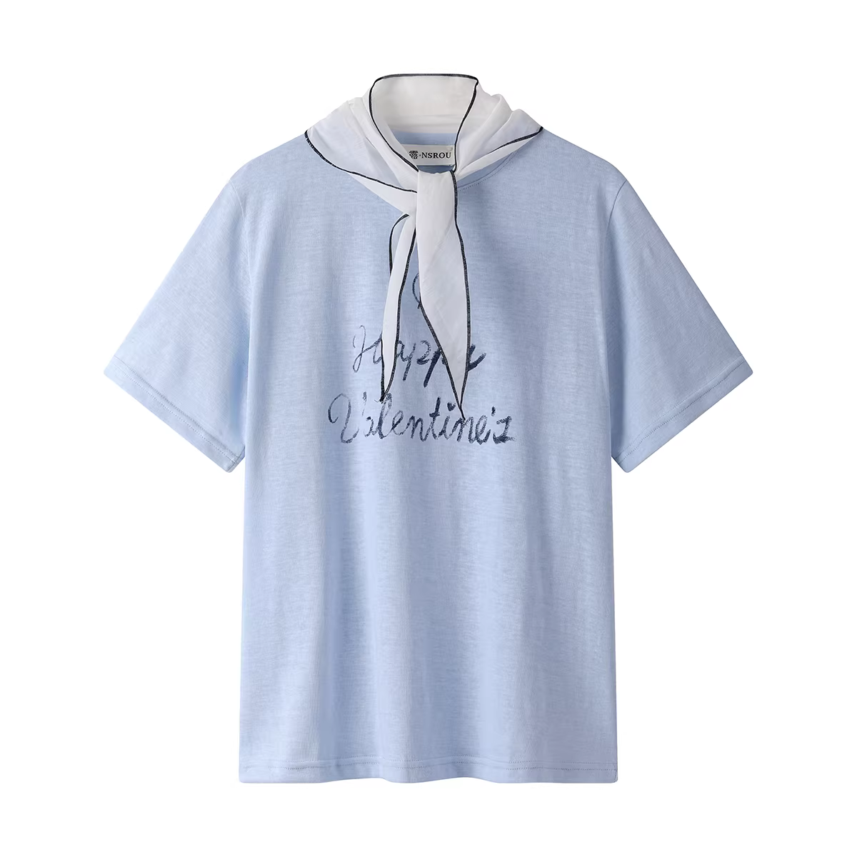 Áo thun ngắn tay kiểu dáng độc đáo in chữ phong cách Hàn Quốc dành cho nữ mùa hè thiết kế mới đa năng