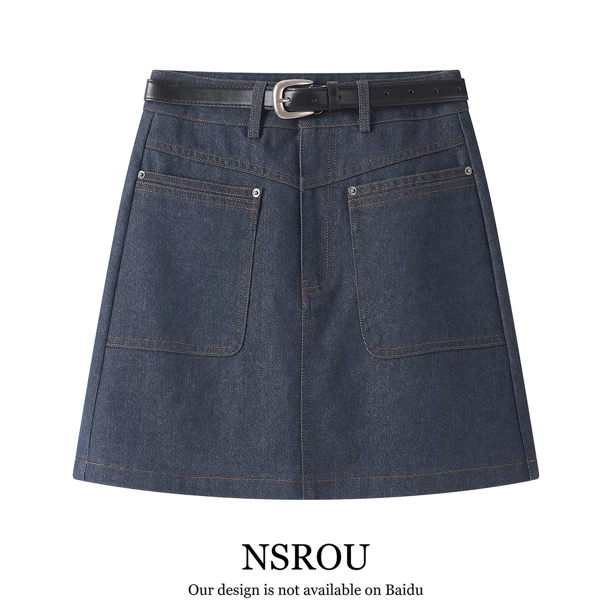 NSROU Váy denim chữ A đa năng phong cách retro Hàn Quốc Váy ngắn dành cho nữ mùa xuân hè Váy bodycon hot được ưa chuộng năm nay