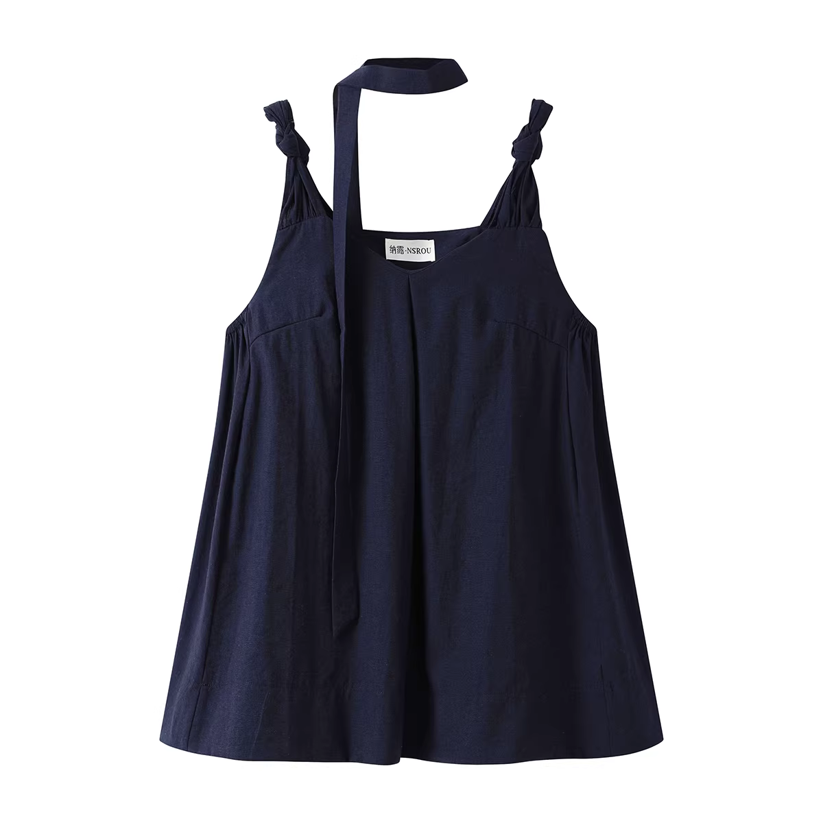 Áo camisole tôn dáng kiểu Pháp ngọt ngào và hơi đầy đặn dành cho nữ, áo sơ mi dáng rộng mới mùa hè.