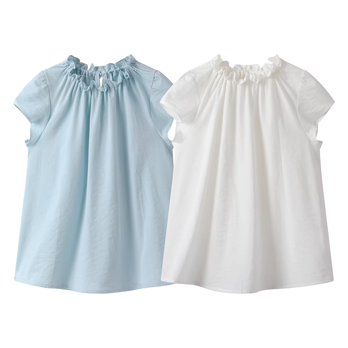 Áo sơ mi ngắn tay màu trơn kiểu Pháp dành cho nữ, hợp thời trang mùa hè, giảm tuổi tác, đa năng, thiết kế độc đáo, áo kiểu giản dị