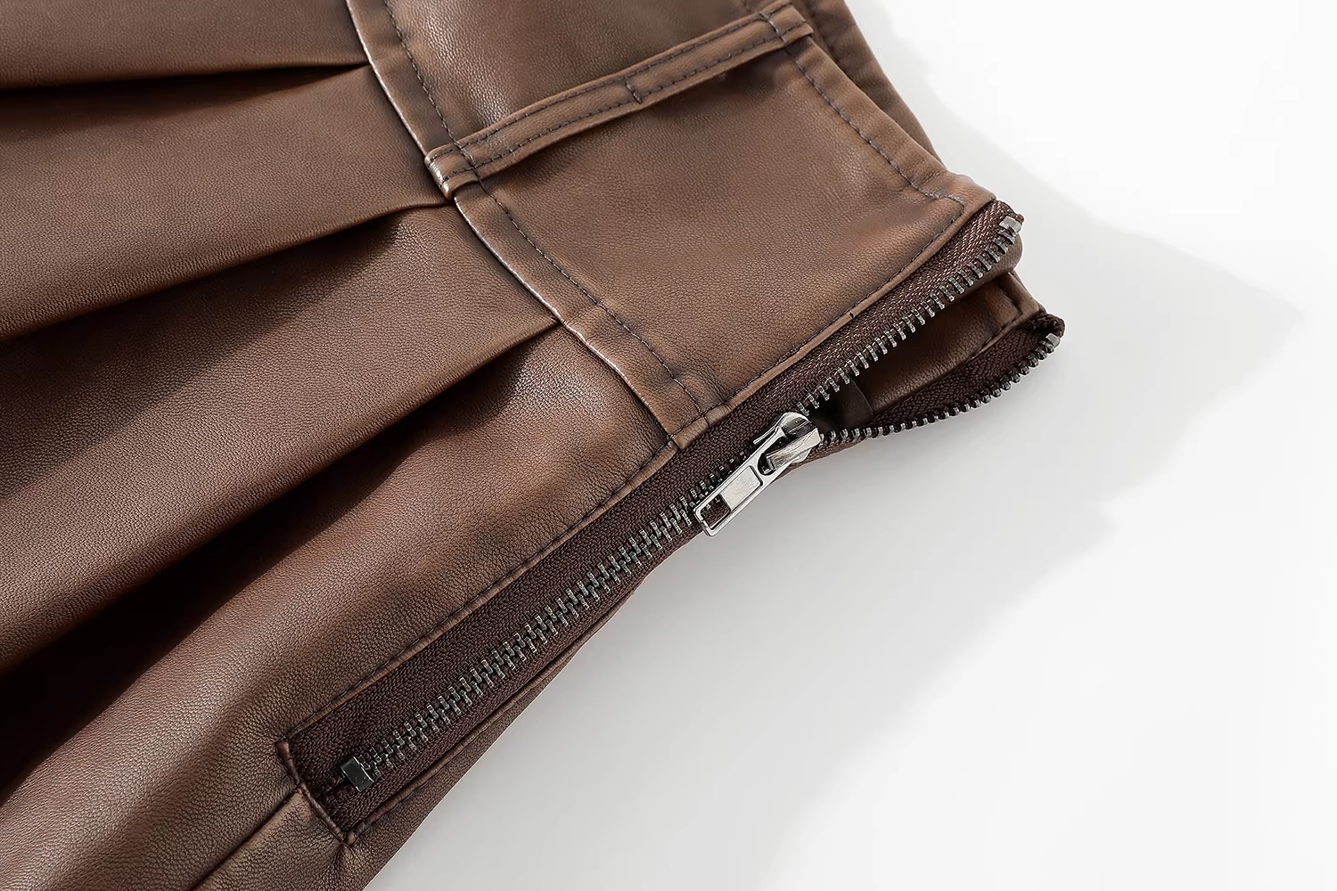 Váy da ôm dáng cao cấp, kiểu dáng retro, dành cho nữ, mùa xuân thu, kiểu Melard, xếp ly, phong cách ngọt ngào, cá tính và gợi cảm