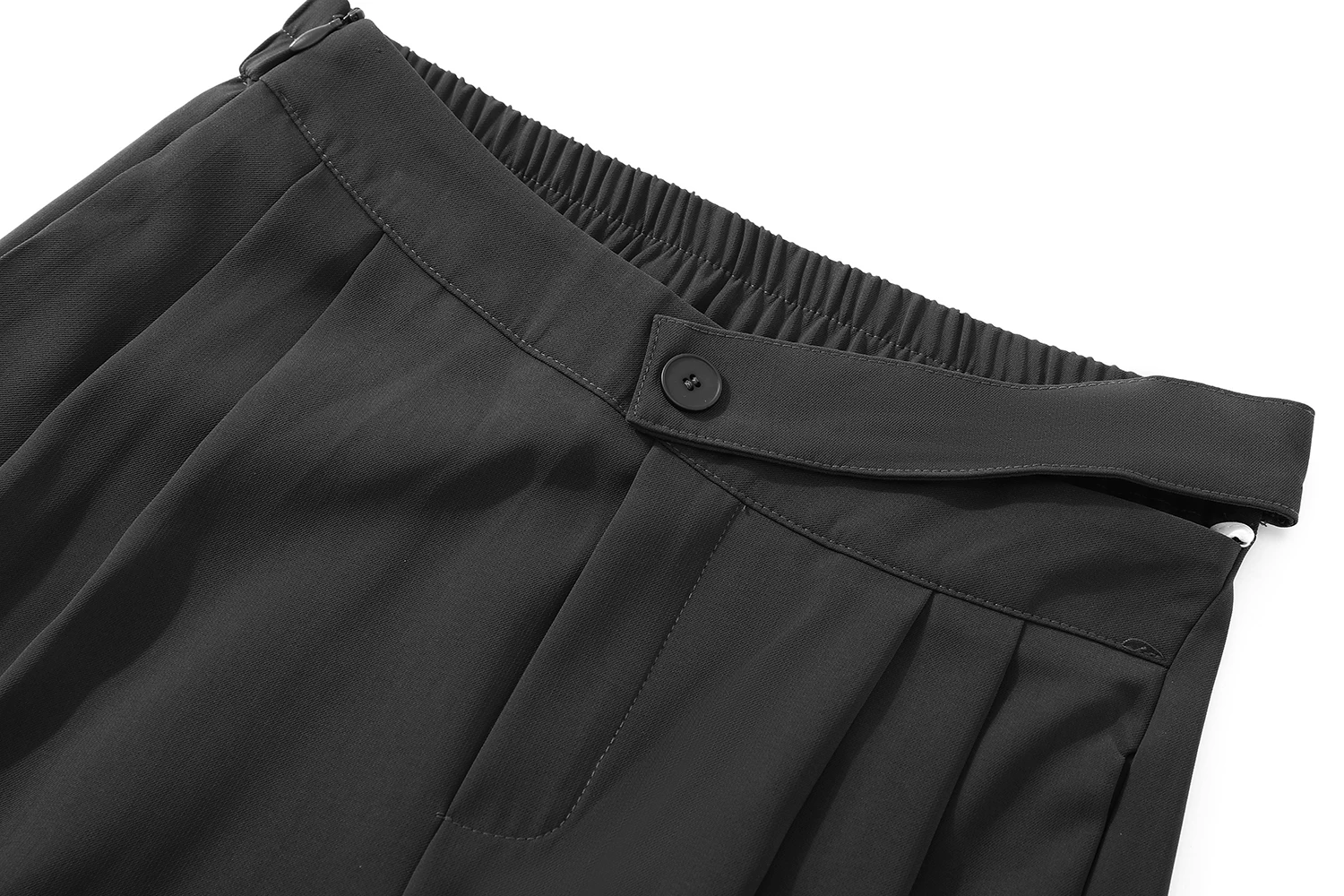 Quần tây đen dáng thẳng, ống rộng, chất liệu vải mềm mại dành cho nữ, kiểu dáng mùa hè mỏng nhẹ, thích hợp đi làm, phong cách thường ngày, cạp cao, tôn dáng, chất liệu lụa đá, dài chấm đất