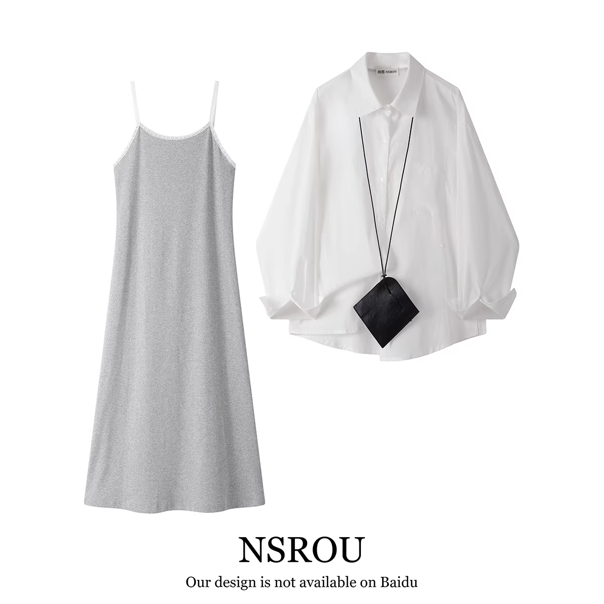 Bộ vest hai mảnh thanh lịch và sành điệu dành cho nữ, áo chống nắng dài tay mùa hè với váy camisole viền ren