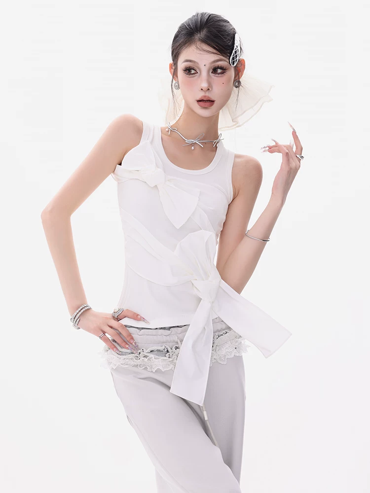 Đảo ABWEAR Wanyou - Áo yếm thiết kế dây đeo hình con bướm nguyên bản dành cho nữ, áo không tay ôm vừa vặn mùa hè mới