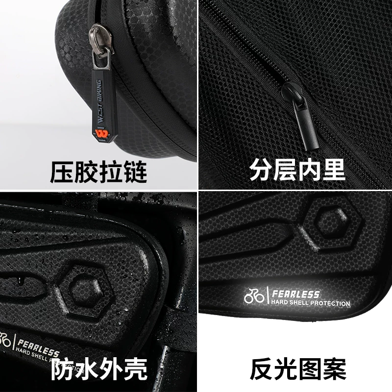 Túi đựng xe đạp West Rider Túi hình tam giác vỏ cứng Túi chùm tia phía trước Túi treo xe đạp leo núi Túi treo xe đạp Túi ngang xe đạp Thiết bị đi xe đạp