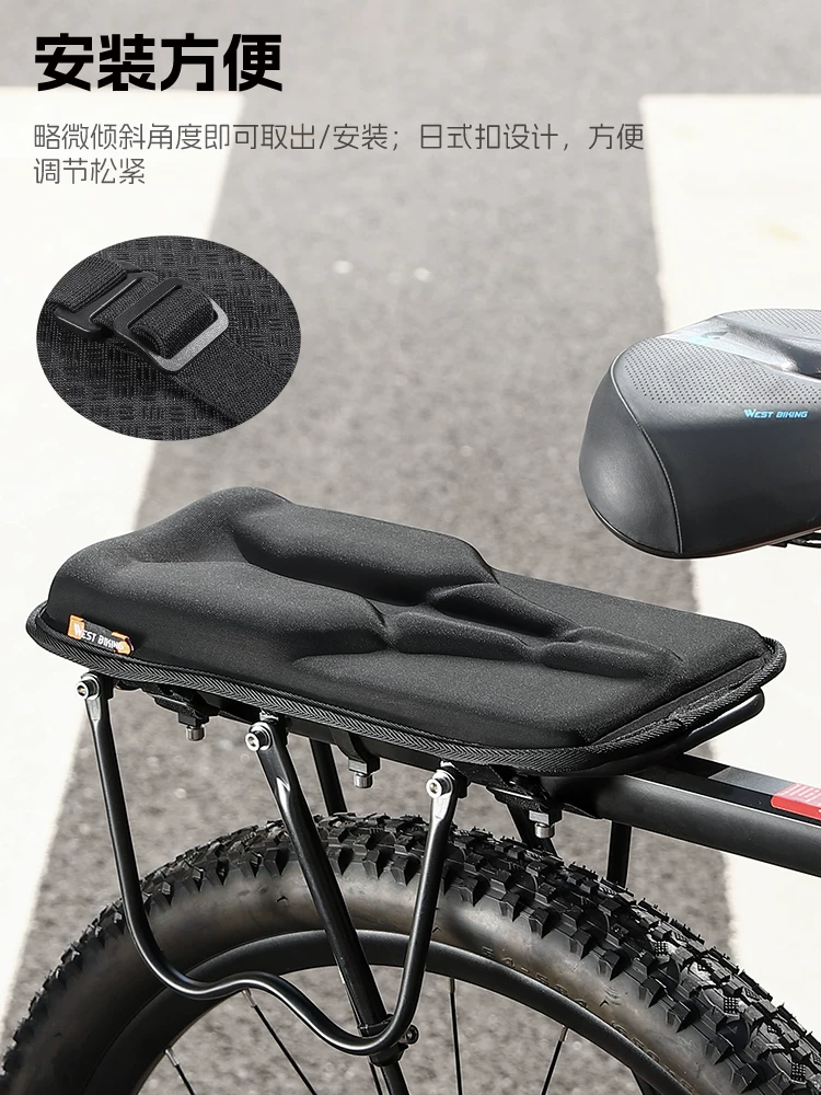 Đệm ghế sau xe đạp West Rider, giá để đồ xe đạp leo núi, đệm ghế sau xe điện, chỗ ngồi trẻ em siêu mềm