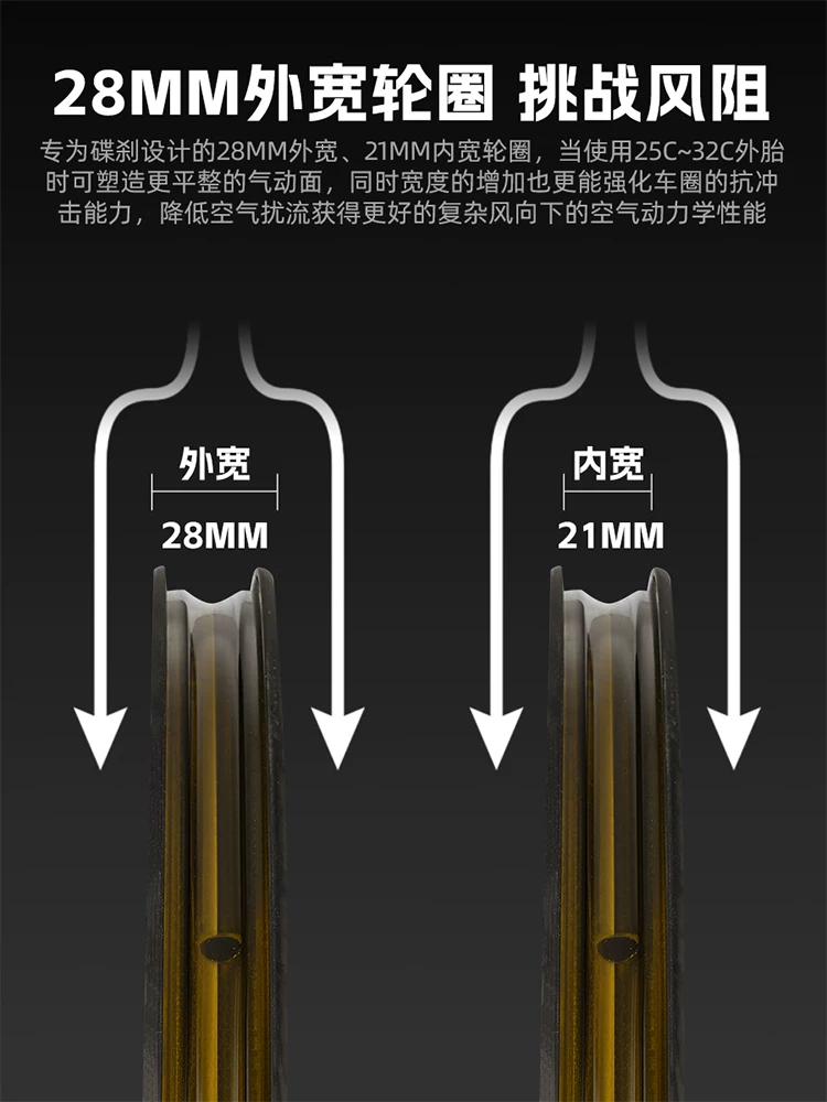 Bộ vành xe đạp đường trường Carbon Fiber West Rider 49MM, vành Carbon Blade 700C, phanh đĩa, phanh vành, lốp không săm