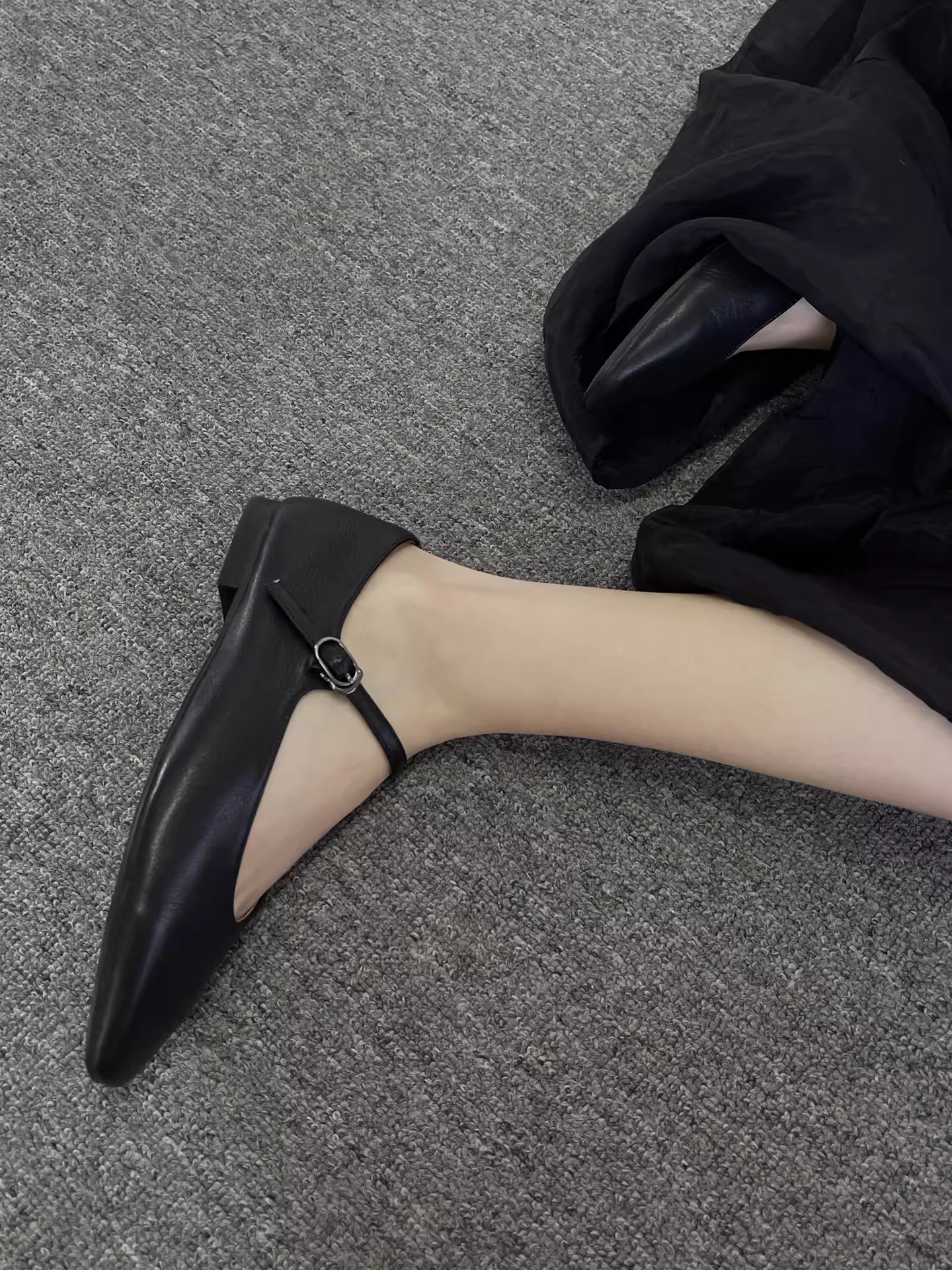 Phiên bản da cừu ~ Giày Mary Jane mũi tròn cổ điển kiểu Pháp bằng da thật dành cho nữ, giày đế bằng ba lê nông có quai đơn