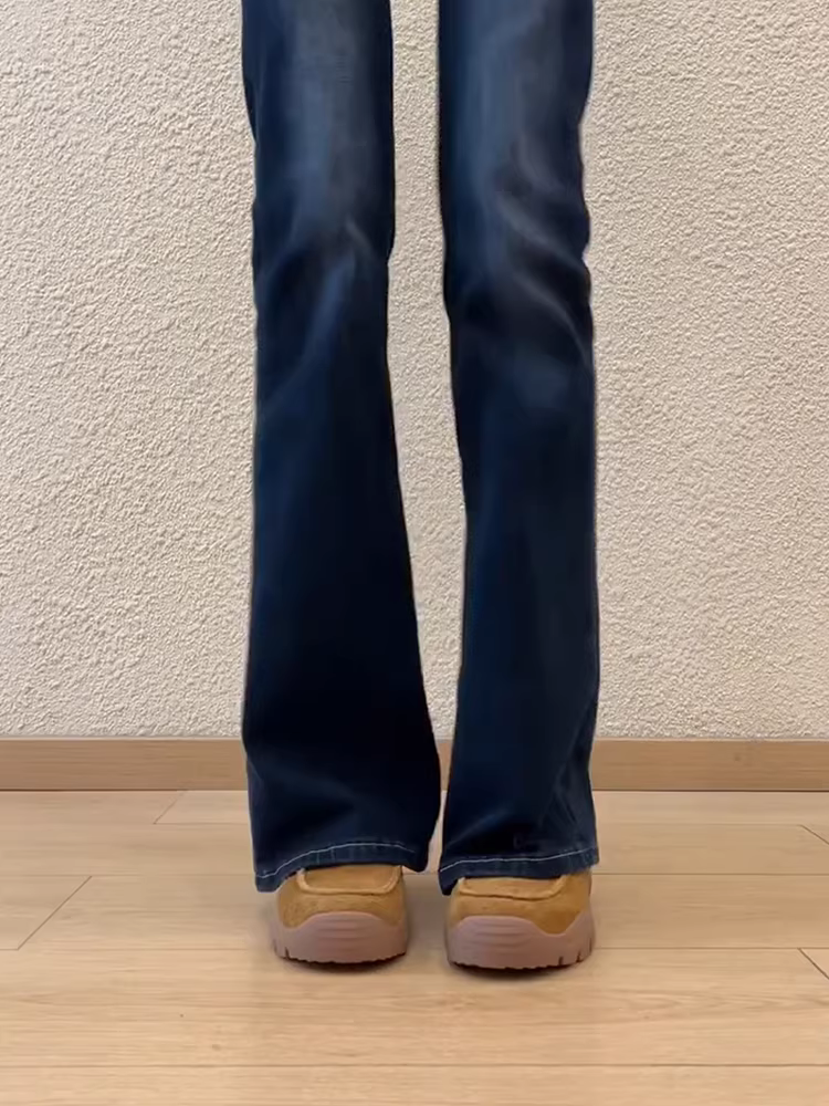 Phiên bản da cừu ~ Giày lười thể thao đế dày dành cho nữ, giày da lộn mũi tròn đa năng, thoải mái, giày da nhỏ dễ mang