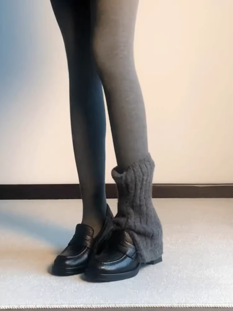 Phiên bản da cừu ~ Giày cao gót đi làm đa năng kiểu Pháp dành cho nữ, giày lười da thật tối giản kiểu slip-on, giày da nhỏ thanh lịch.