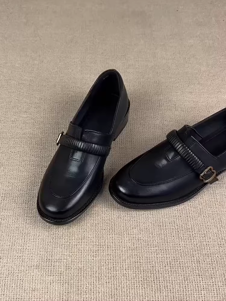 Phiên bản da cừu ~ Giày lười đế mềm kiểu cổ điển kiểu Pháp dành cho nữ, giày da nhỏ thời trang, thanh lịch, đa năng