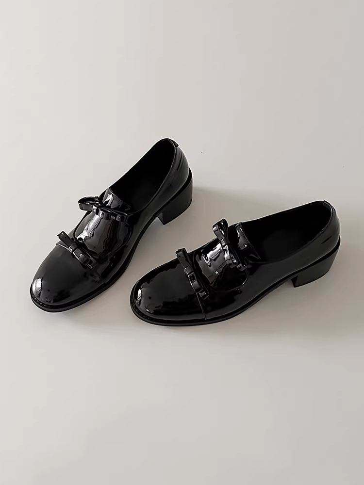 Phiên bản da cừu ~ Giày da nhỏ có gót nhọn kiểu Pháp kiểu Anh dành cho nữ, giày lười da sáng chế đa năng kiểu JK