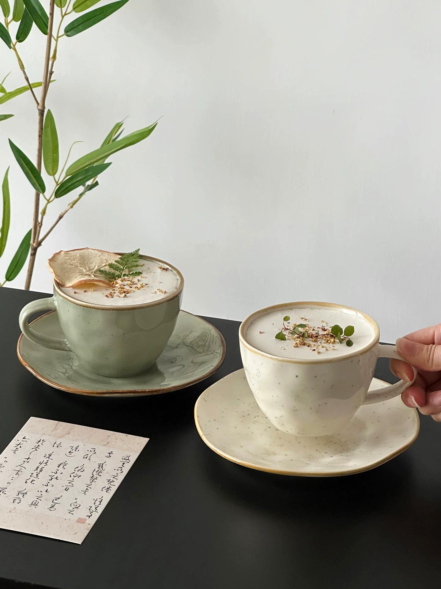 Bộ cốc sứ cao cấp cổ điển, bộ tách và đĩa uống cà phê cổ xưa, cốc cà phê thiết kế, cốc latte kiểu Mỹ.