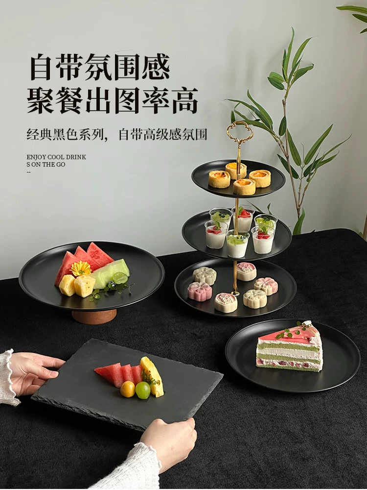 Kệ trưng bày bánh ngọt nhiều tầng, khay bánh, đĩa trái cây, giá đựng đồ ăn nhẹ, trang trí bàn trà chiều