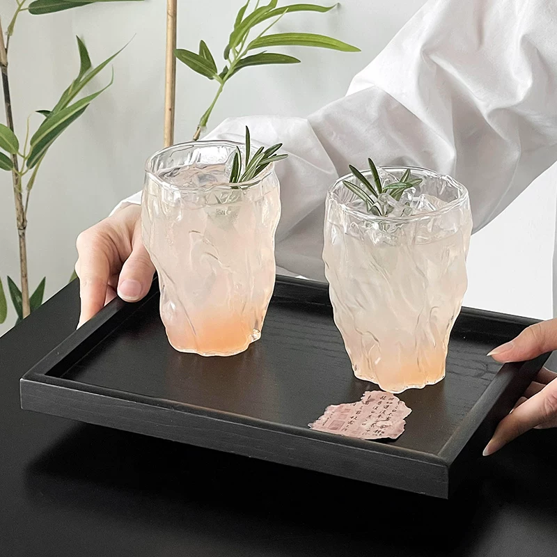 Ly thủy tinh xếp ly thiết kế độc đáo, làm thủ công, chịu nhiệt, dùng làm ly cà phê, ly nước ép, ly đồ uống, ly rượu.