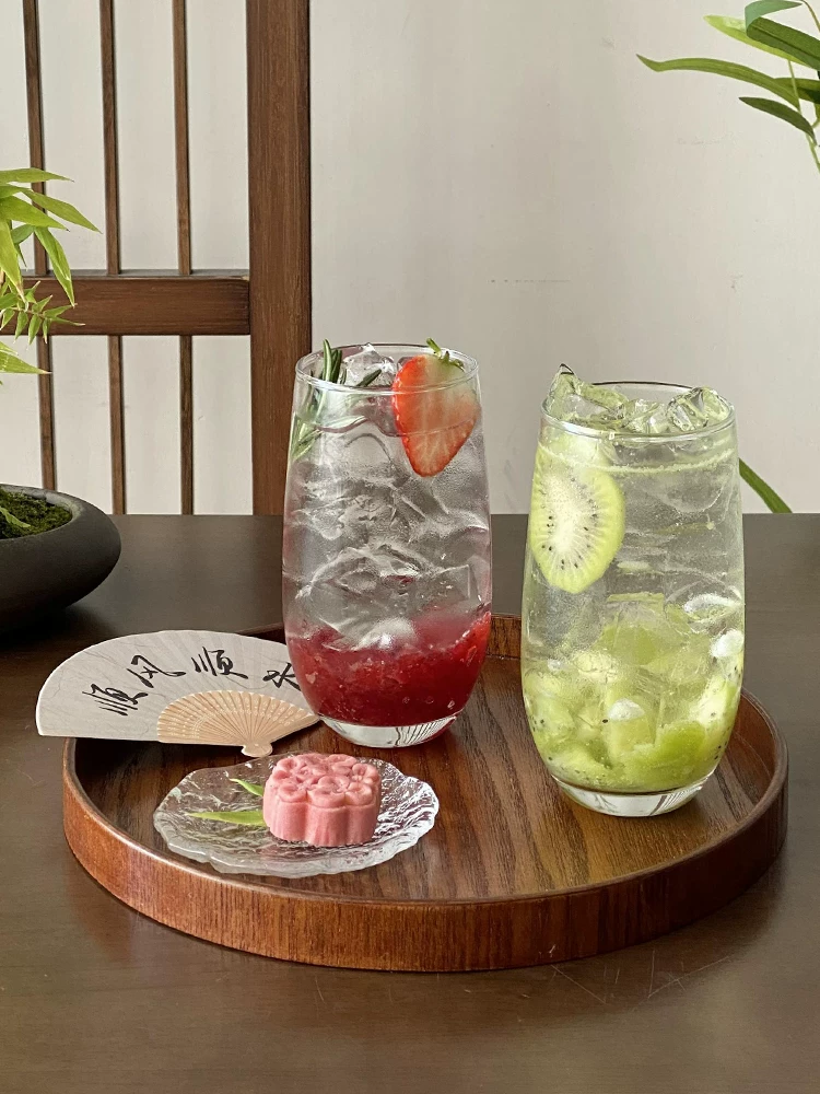 Cốc thủy tinh Mojito dùng trong gia đình, cốc uống nước trong suốt, cốc nước có ga, cốc cocktail sáng tạo, cốc nước trái cây, cốc đồ uống lạnh.