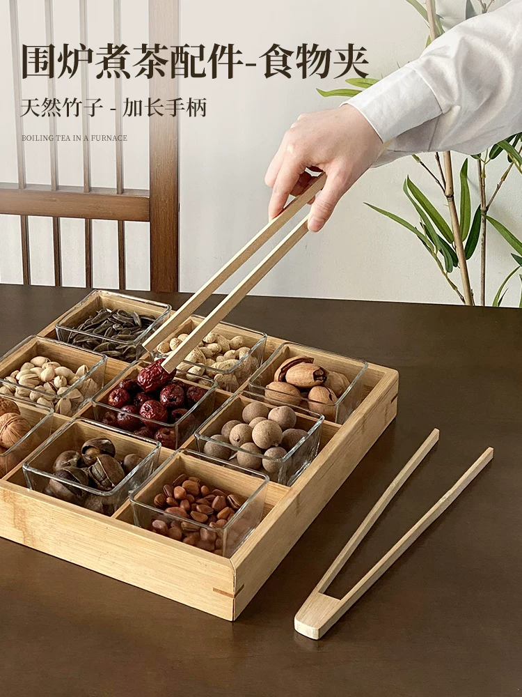 Dụng cụ pha trà, kẹp gắp, nguyên liệu làm đồ ăn nhẹ, kẹp gắp thức ăn, kẹp bánh mì tre, đĩa trái cây, kẹp gắp món tráng miệng, dụng cụ làm bánh.
