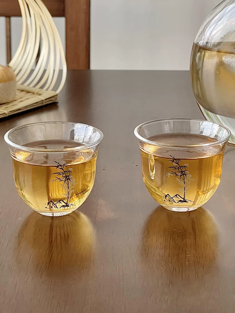 Cốc trà tre cổ điển, cốc trà đơn, cốc trà nhỏ, cốc nếm trà đơn giản, bộ trà Kung Fu dành cho nữ.