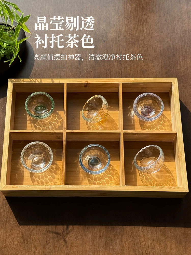 Ly thủy tinh màu kiểu Nhật Bản có vân búa, ly rượu sake nhỏ, bộ tách trà cá nhân, ly nếm thử, ly rượu sake, ly thủy tinh mini.