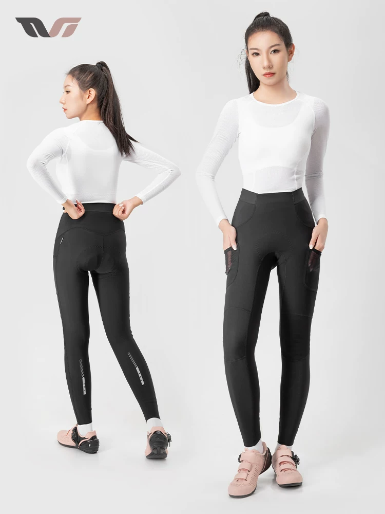 Quần đi xe đạp dòng Rock Brothers TVI, quần lót lông cừu ấm áp và chống gió, quần đi xe đạp đường trường mùa thu đông dành cho nữ