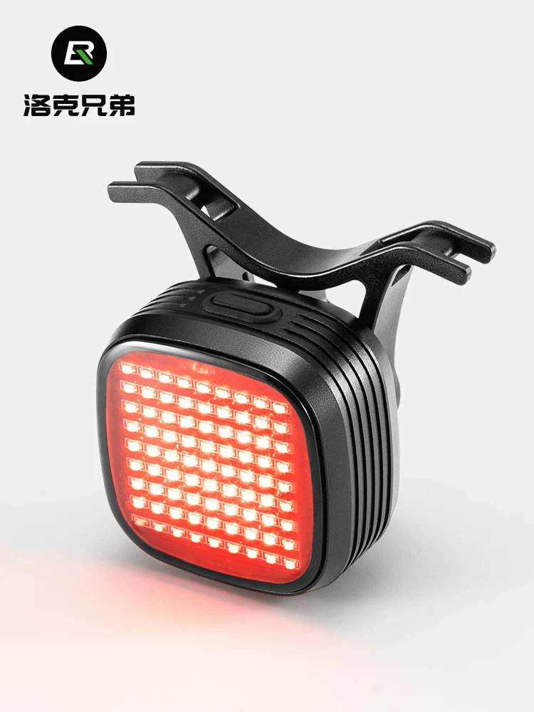Đèn hậu xe đạp Rock Brothers với cảm biến phanh đồng bộ hóa tần số thông minh, 12 loại đèn, thiết bị đi xe đạp đường trường và leo núi ban đêm