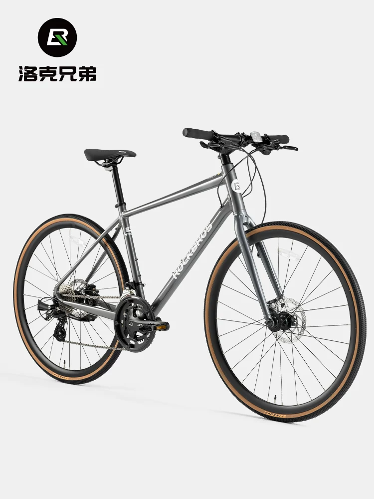 Xe đạp đường trường Rock Brothers có tay lái phẳng, phanh đĩa, xe đạp hợp kim nhôm nhẹ dành cho người lớn đi lại trong thành phố 700C dành cho nam và nữ.
