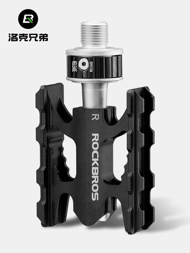 Rock Brothers bàn đạp xe đạp gấp nhanh chóng có thể tháo rời xe đạp leo núi hợp kim nhôm bàn đạp đi xe đạp có ổ trục bàn đạp chống trượt