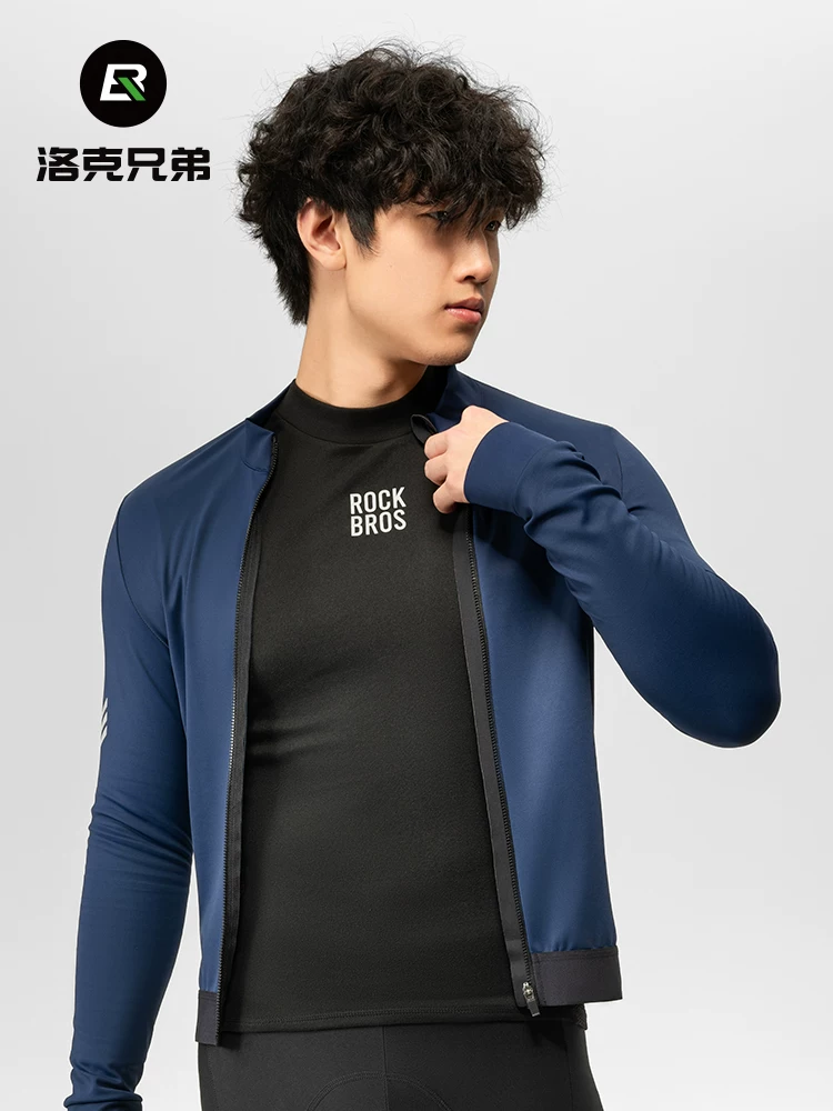 Áo thun dài tay giữ nhiệt mùa thu đông của Rock Brothers dành cho nam đi xe đạp áo lót bên trong bằng lông cừu dành cho nữ