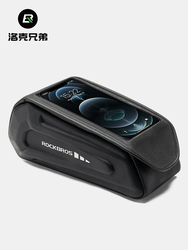 Túi đựng xe đạp Rock Brothers, túi đựng trên khung xe, túi khung xe phía trước, túi đựng điện thoại vỏ cứng, xe đạp leo núi và thiết bị đi xe đạp đường trường.