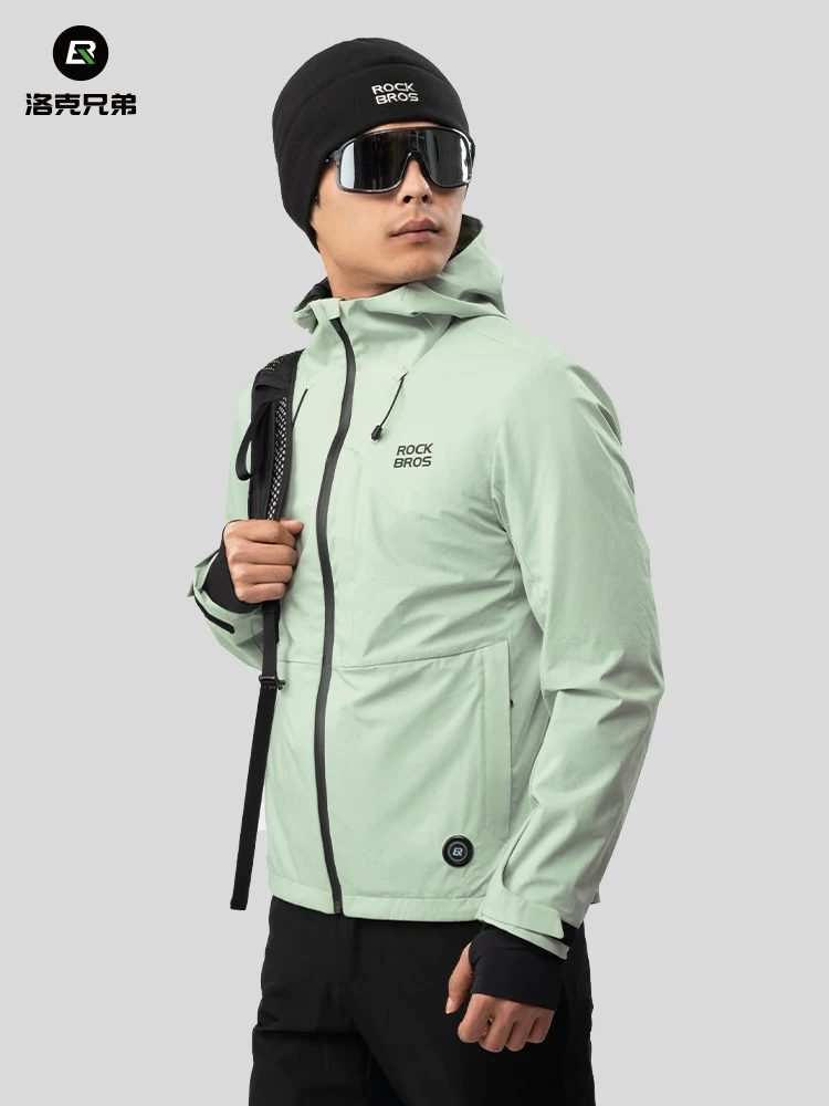 Áo khoác sưởi điện Rock Brothers, áo khoác đi xe đạp ngoài trời ấm áp, chống thấm nước và chống gió, áo khoác đi xe đạp đường trường dành cho nam và nữ