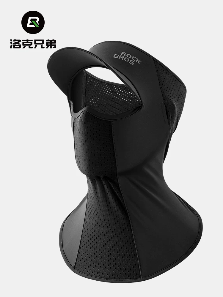 Khăn trùm đầu đi xe đạp Rock Brothers chất liệu lụa đá, chống nắng, che kín mặt, mùa xuân, chống tia UV, bảo vệ cổ ngoài trời cho nam và nữ mùa hè