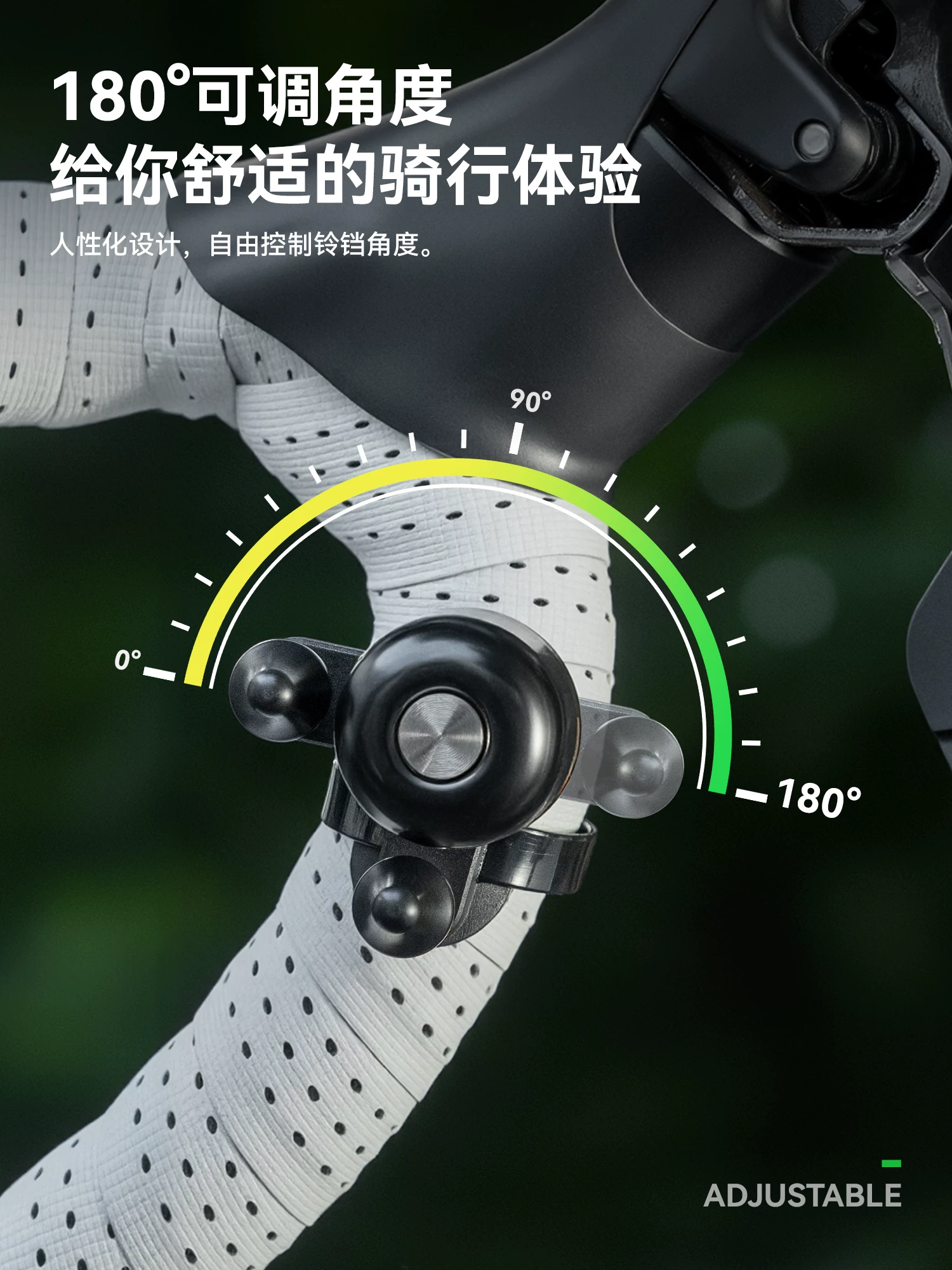 Chuông xe đạp Rock Brothers, chuông đôi, kiểu búa, tay cầm cong, còi báo hiệu xe đạp, phụ kiện đi xe đạp đô thị