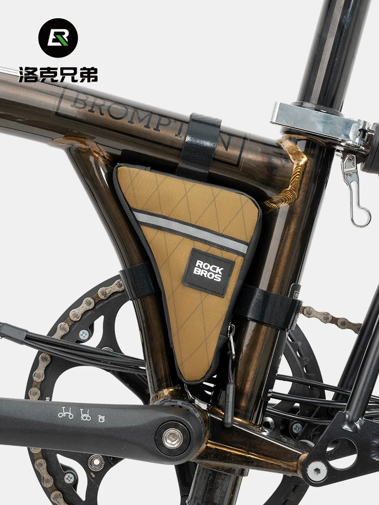 Túi đựng đồ đạp xe Rock Brothers, túi đựng dụng cụ, túi vải nhỏ gấp gọn, túi tam giác xe đạp, thiết bị đạp xe
