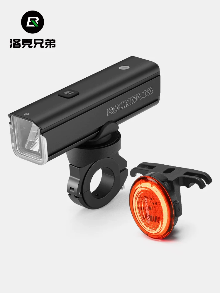 Đèn xe đạp Rock Brothers, đèn trước, đèn hậu, bộ đèn pin độ sáng cao gắn trên xe đạp leo núi, thiết bị đạp xe